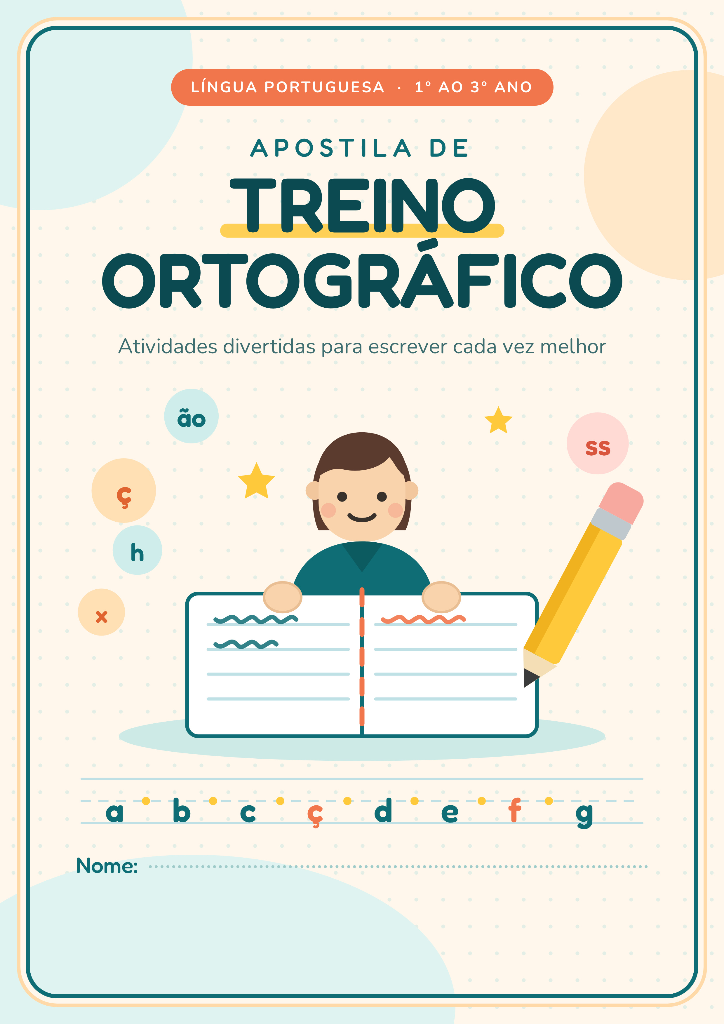 Capa de APOSTILA DE TREINO ORTOGRAFICO M OU N
